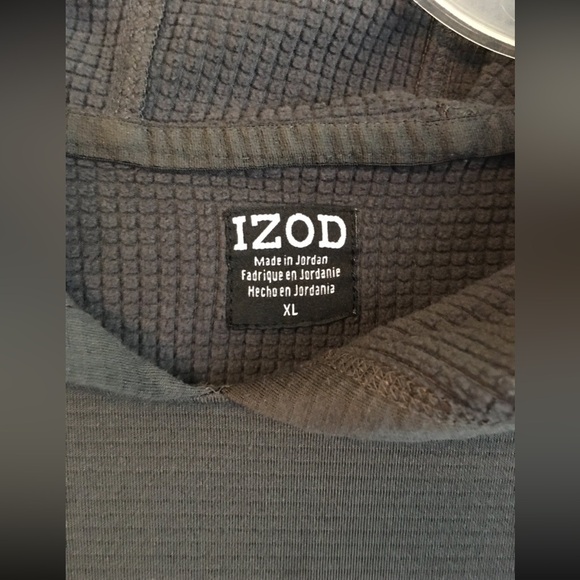 Izod Charcoal Gray Hoodie Size XL - Picture 3 of 8